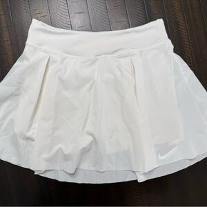 Nike White Pleated Mini Skater Skirt